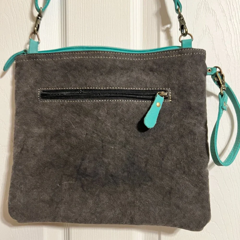 MYRA BAG HAND-TOOLED LEATHER AND HAIRON PURSE - Picture 3 of 6